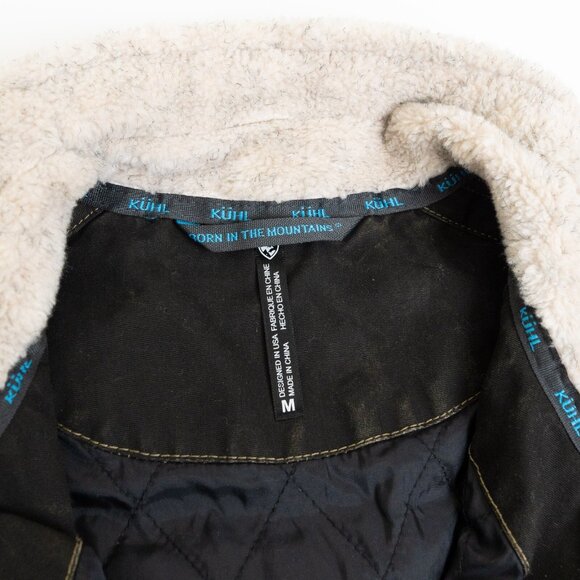 Kuhl Jacket Sherpa Lined Vintage Patina Dye Canvas Burr Brown - Picture 15 of 16